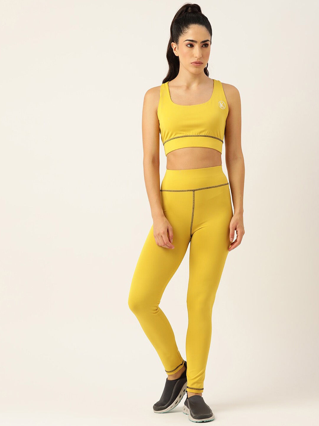 

Kotty Women Training & Gym High-Rise Tights, Yellow