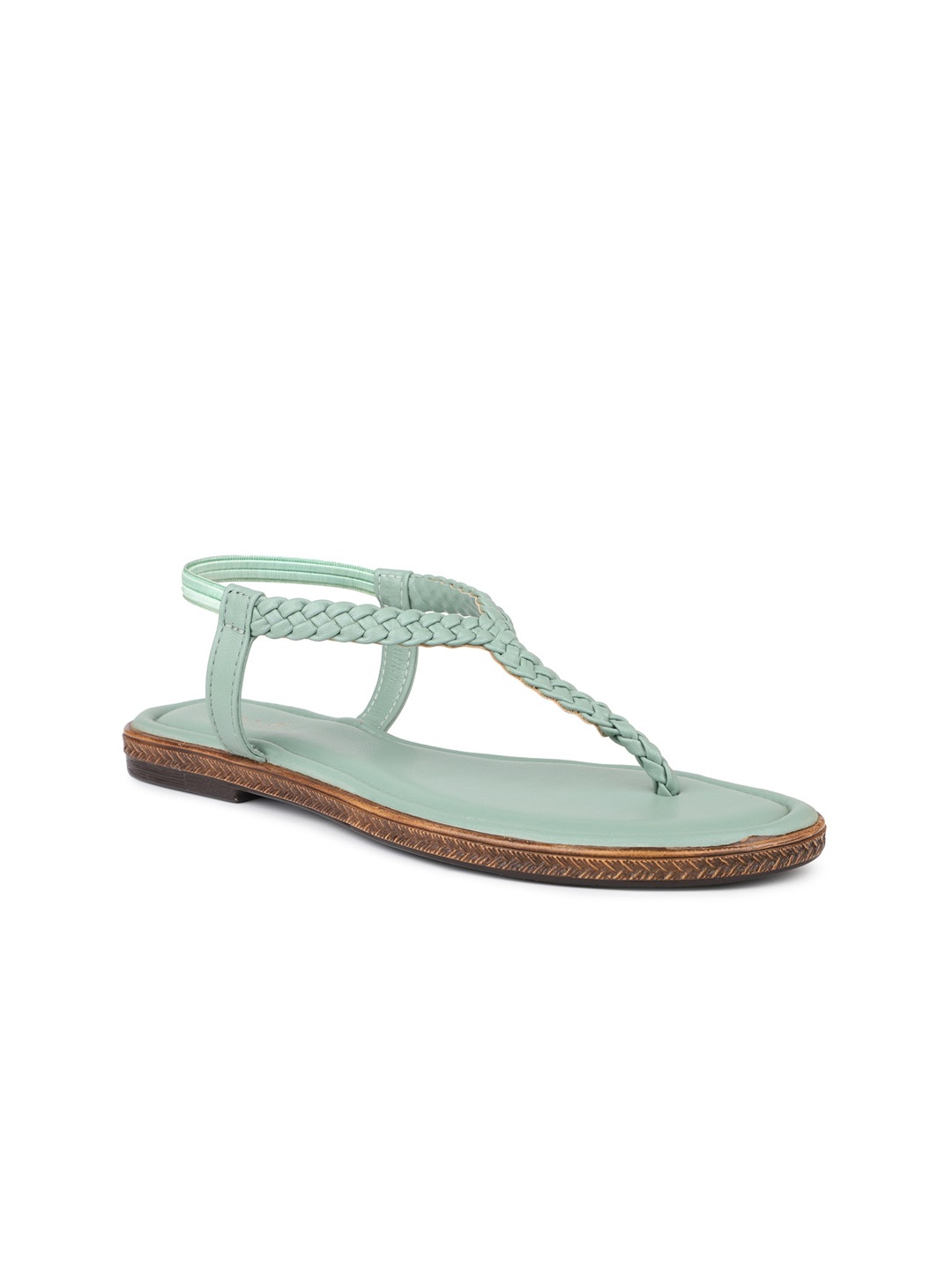 

Inc 5 Braided T-Strap Flats, Sea green
