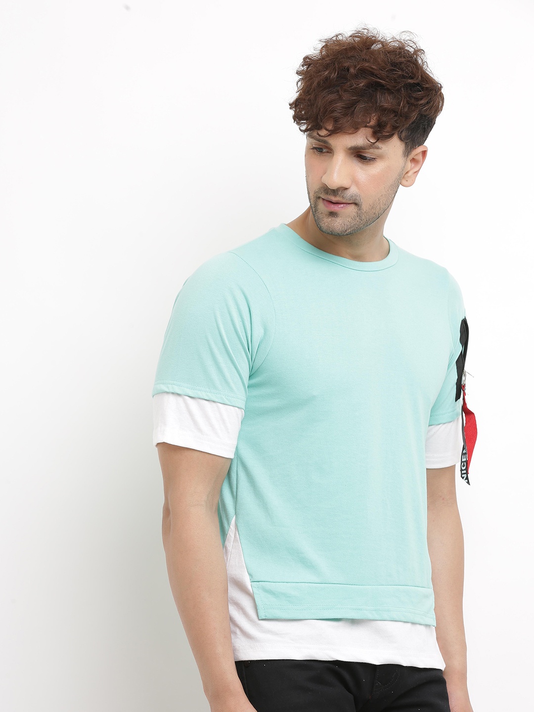 

Try This Round Neck Cotton T-shirt, Sea green