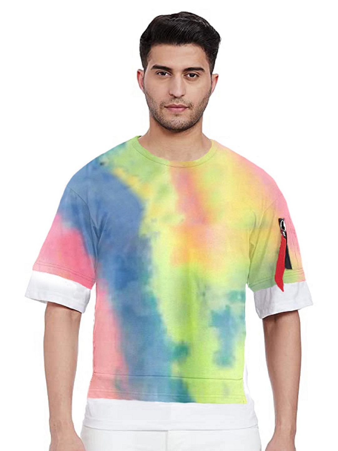 

Try This Tie & Dye Dyed Cotton T-shirt, Lime green