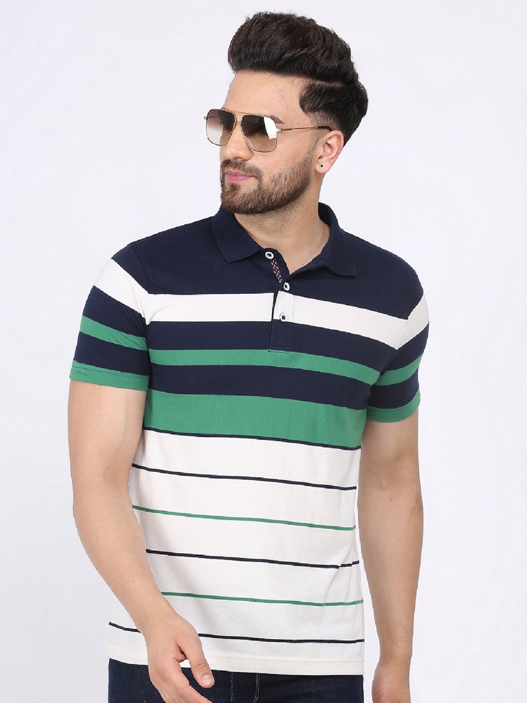 

Try This Striped Cotton T-shirt, White