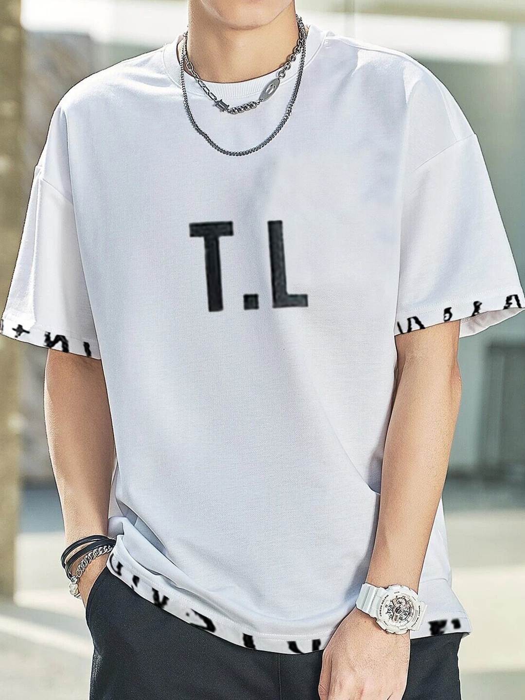 

Try This Typography Printed Cotton T-shirt, White
