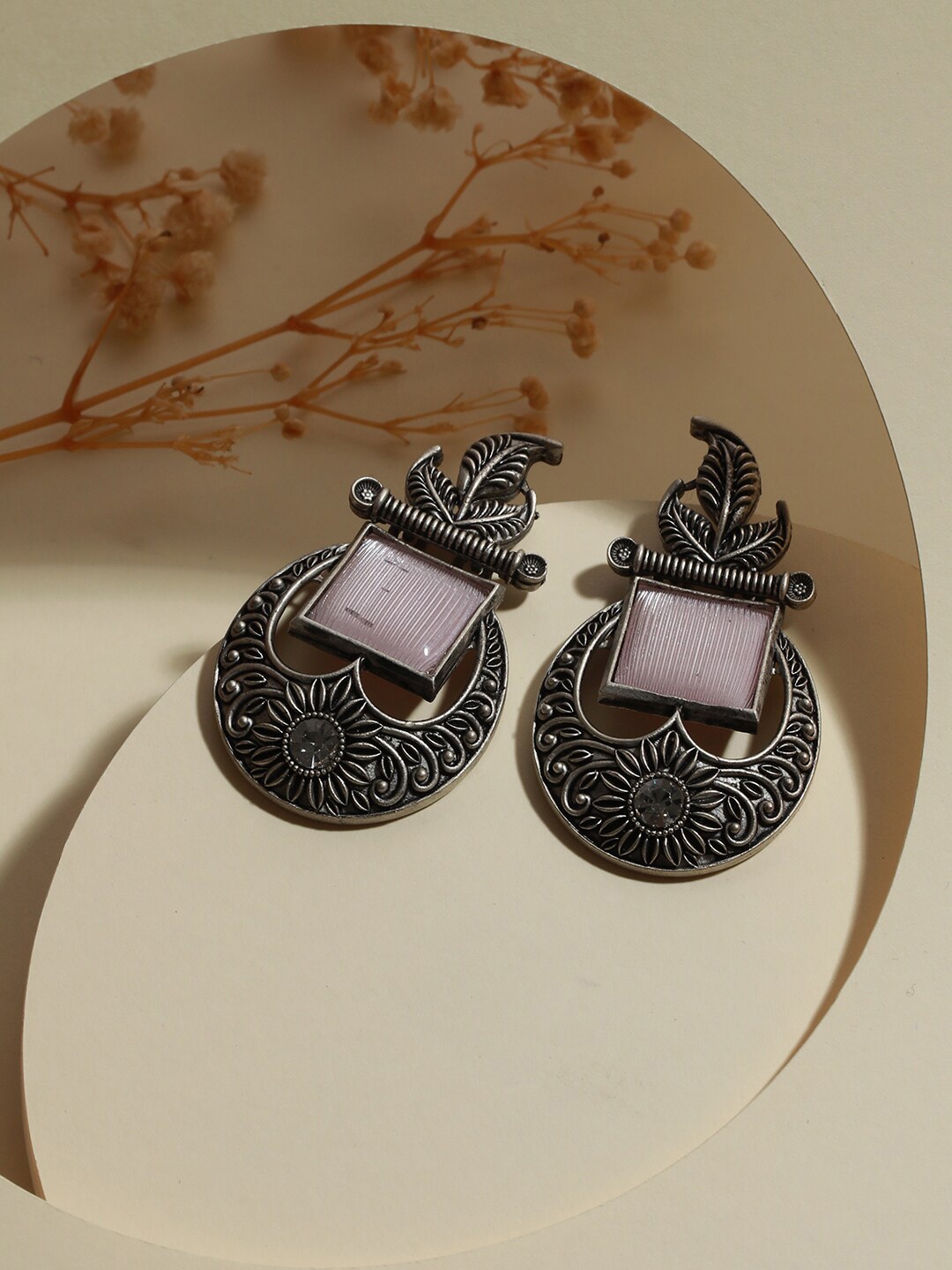 

Jazz and Sizzle Silver-Plated Contemporary Drop Earrings
