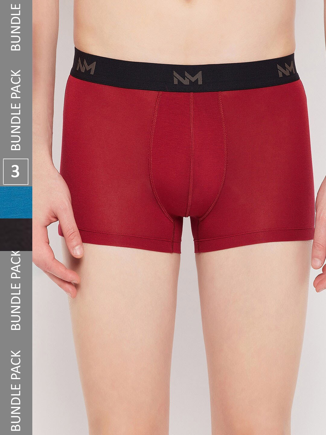 

NEVA Men Pack Of 3 Outer Elastic Trunks, Blue