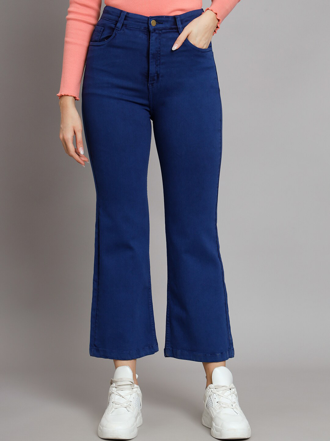 

GUTI Women Bootcut High-Rise Stretchable Jeans, Blue