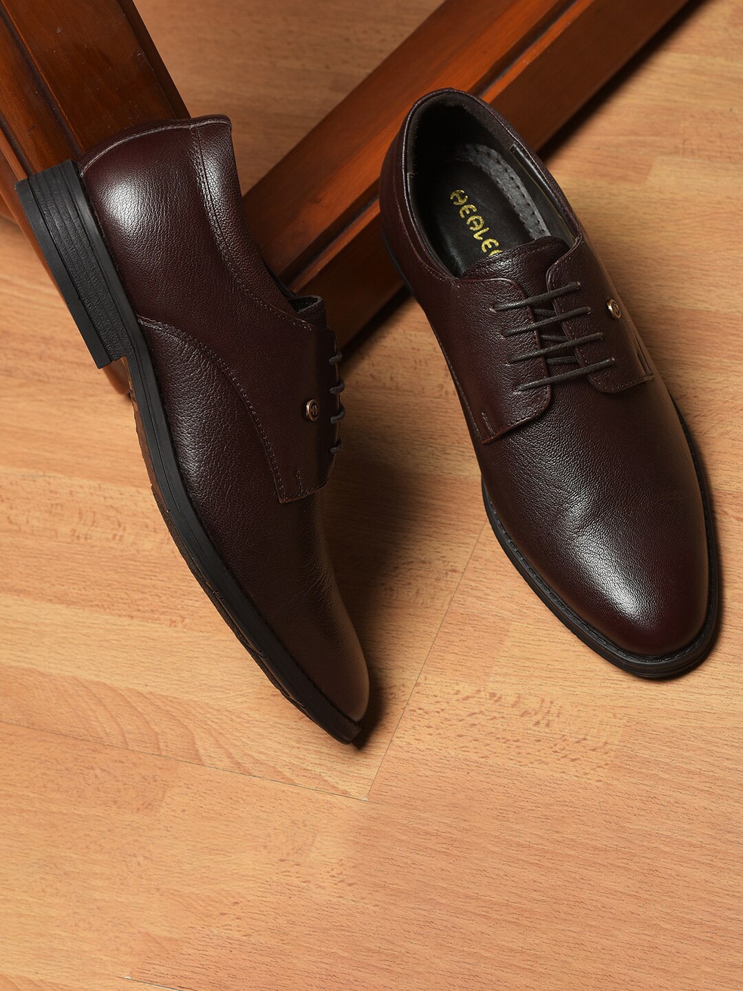 

Liberty Men Textured Leather Formal Derbys, Brown