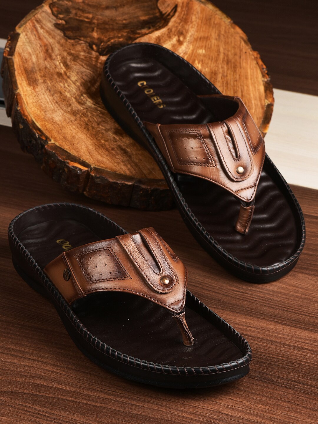 

Liberty Men Perforated Comfort Sandals, Brown