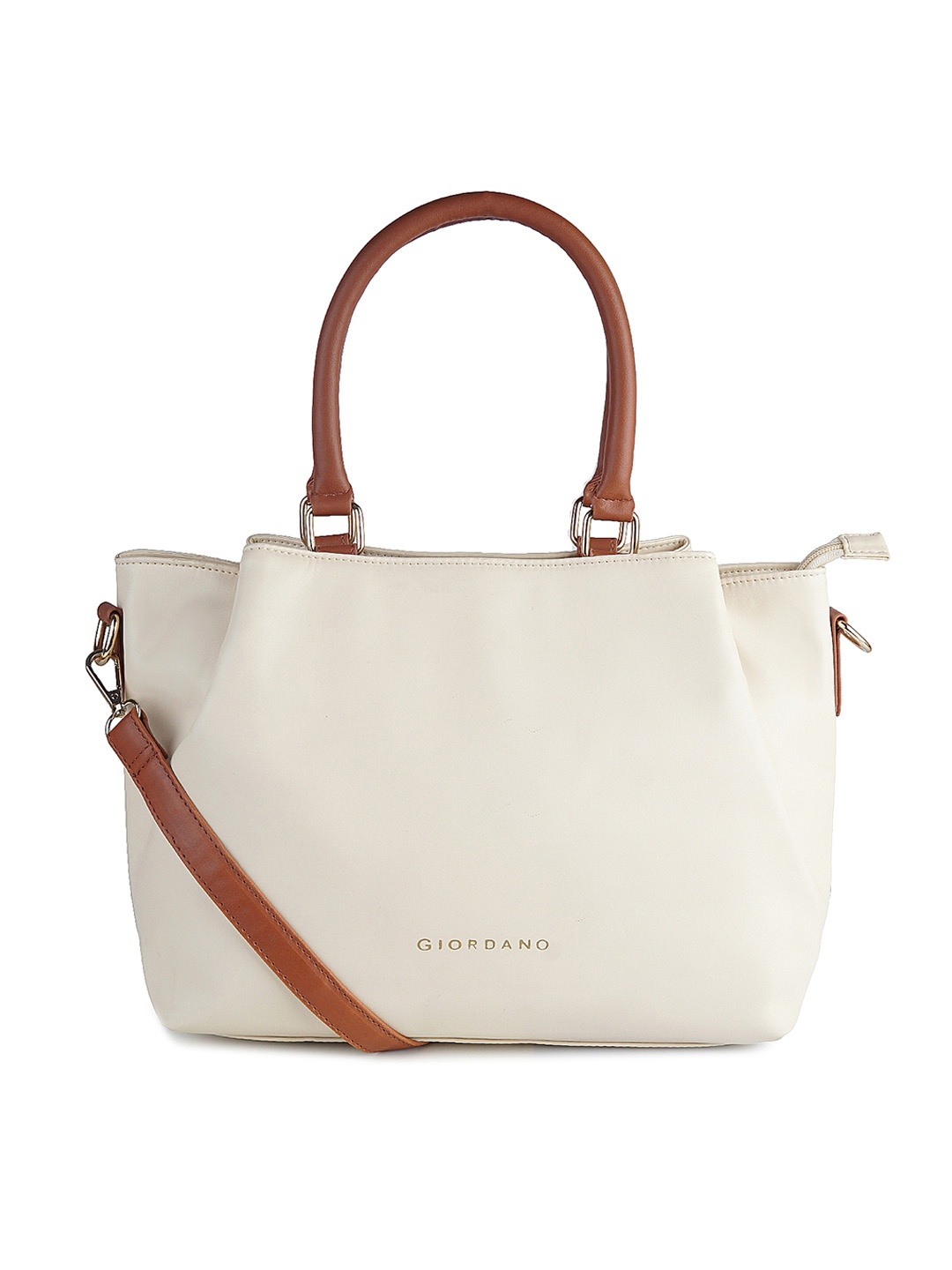 

GIORDANO Pu Structured Handheld Bag, Off white