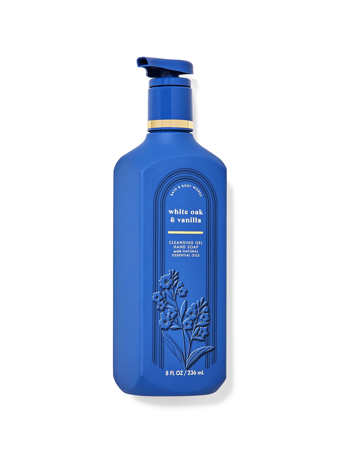 

Bath & Body Works White Oak & Vanilla Cleansing Gel Hand Soap with Essential Oils - 236ml, Blue