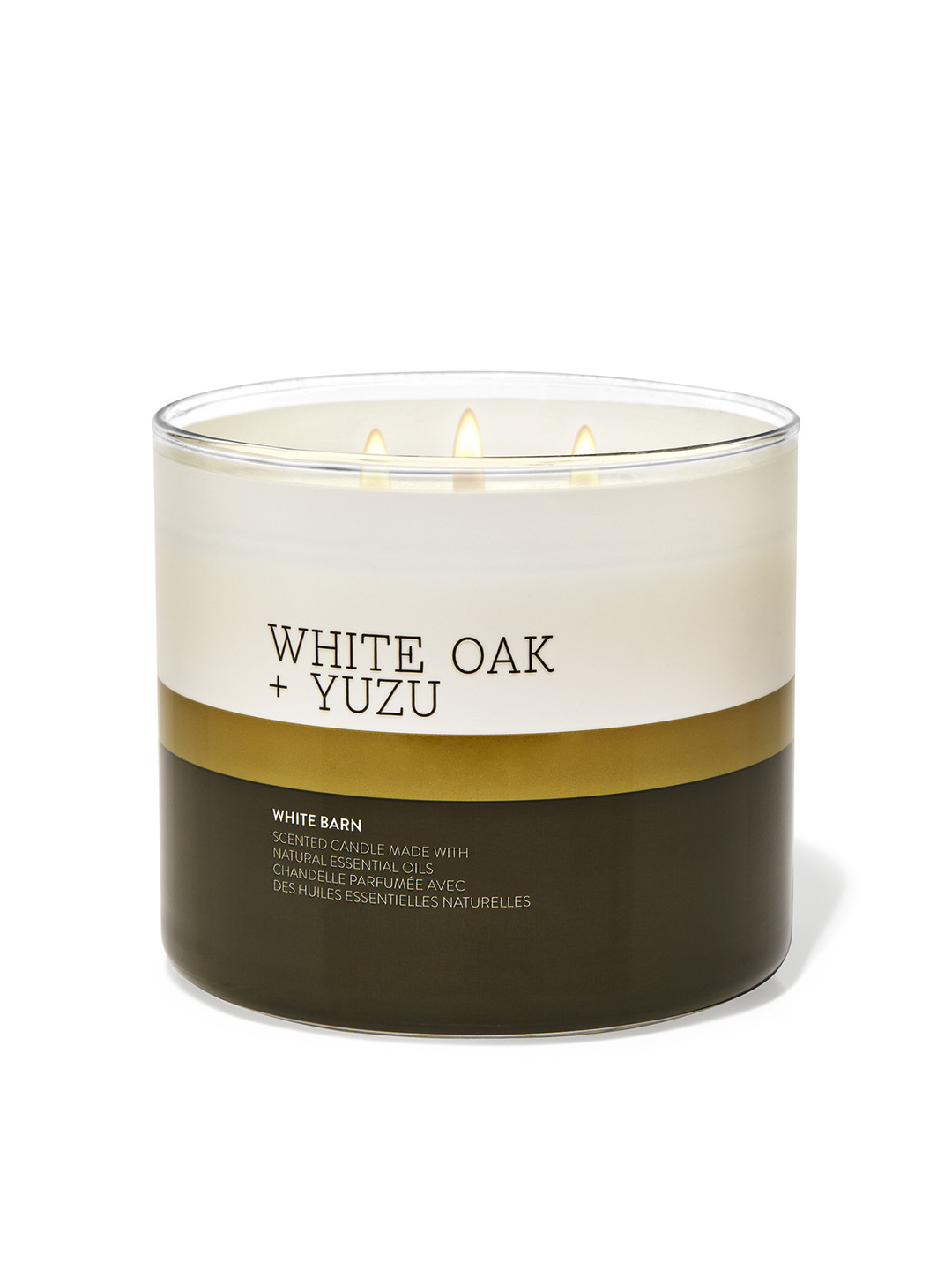 

Bath & Body Works White Oak & Yuzu Scented 3-Wick Candle with Essential Oils - 411g