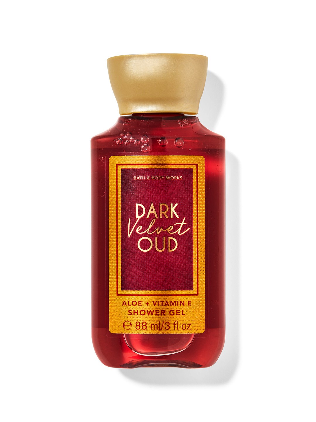 

Bath & Body Works Dark Velvet Oud Travel Size Shower Gel with Aloe & Vitamin E - 88ml, Burgundy
