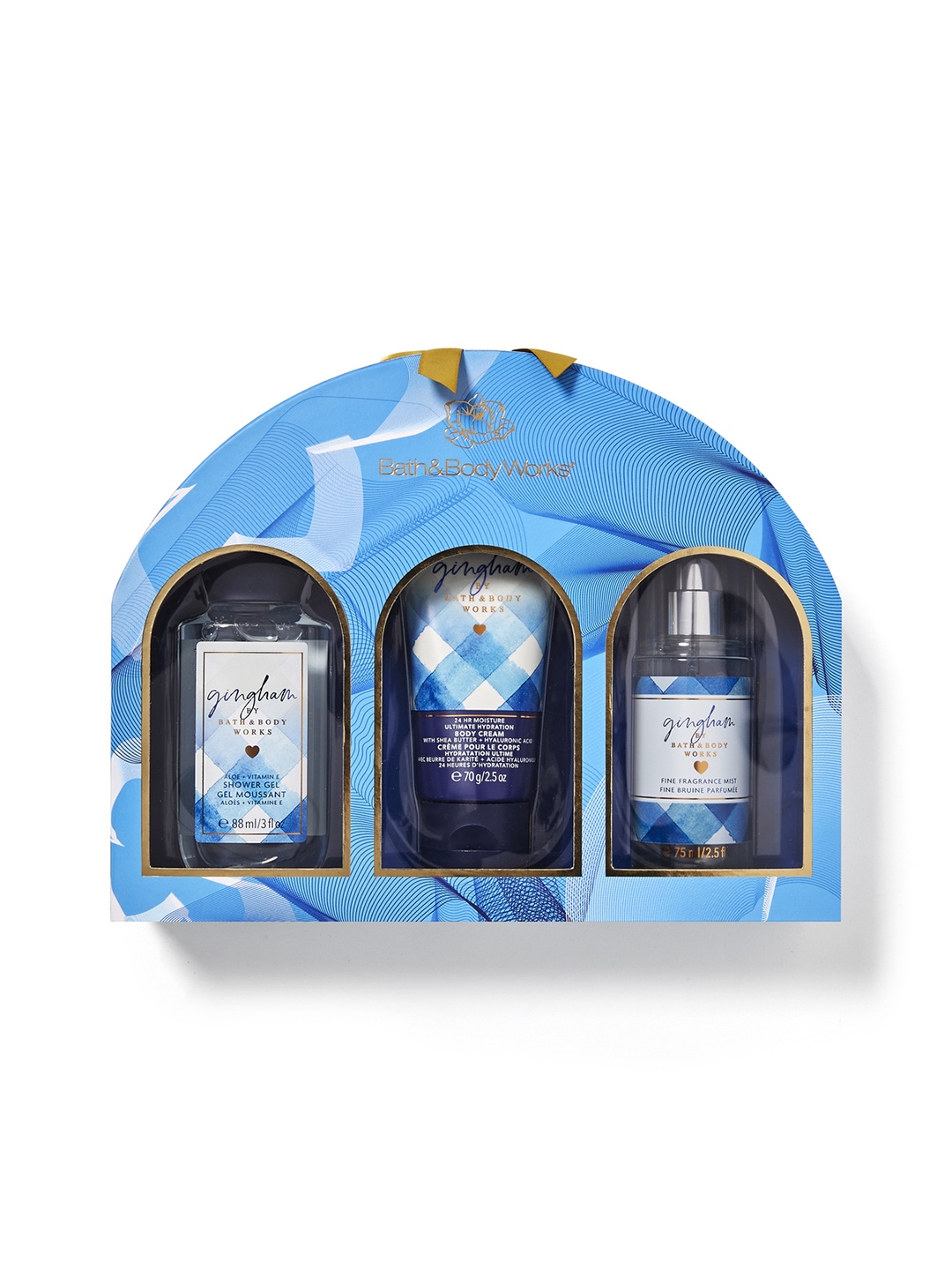 

Bath & Body Works Gingham Mini Gift Box Set, Blue