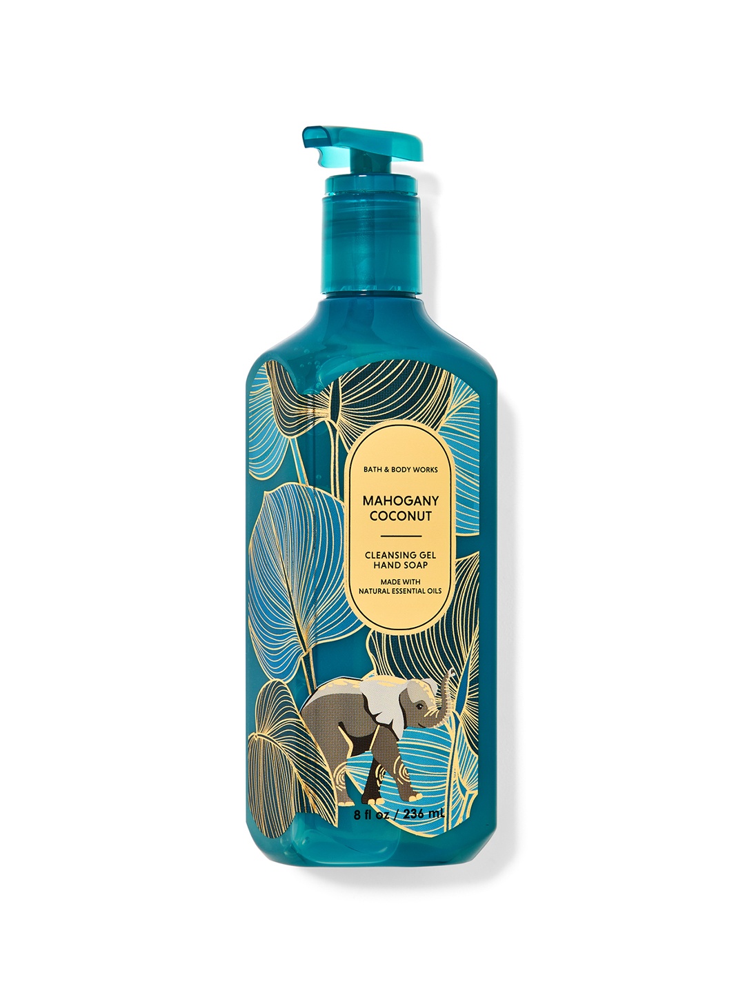 

Bath & Body Works Mahogany Coconut Cleansing Gel Hand Soap with Essential Oils - 236ml, Blue