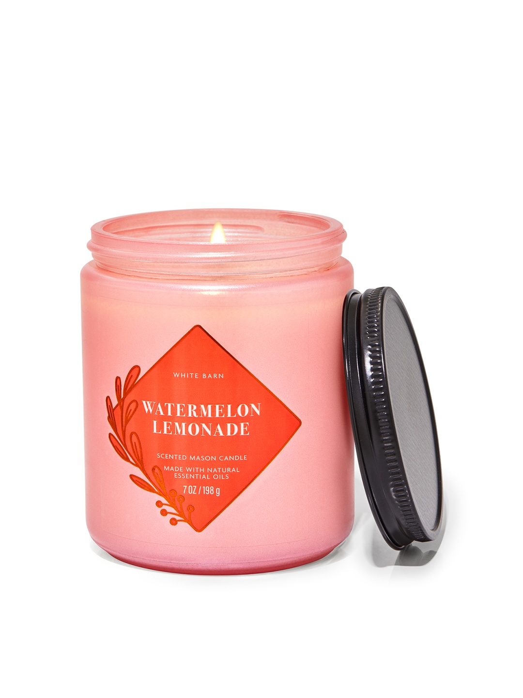 

Bath & Body Works Watermelon Lemonade Single Wick Candle - 198 g, Pink