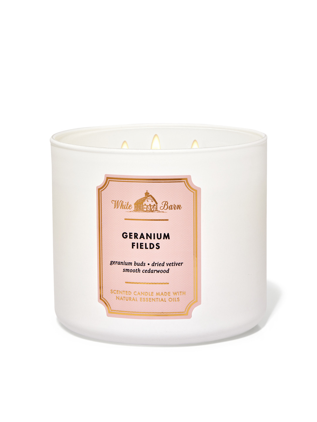 

Bath & Body Works Geranium Fields 3-Wick Candle - 411 g, White