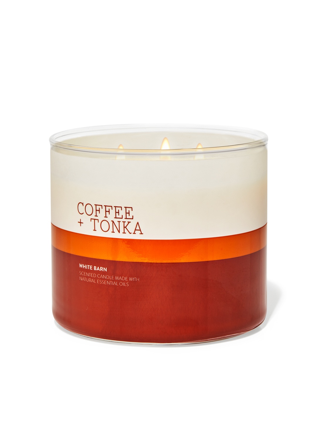 

Bath & Body Works White Barn Coffee Tonka 3-Wick Candle - 411 g, Red