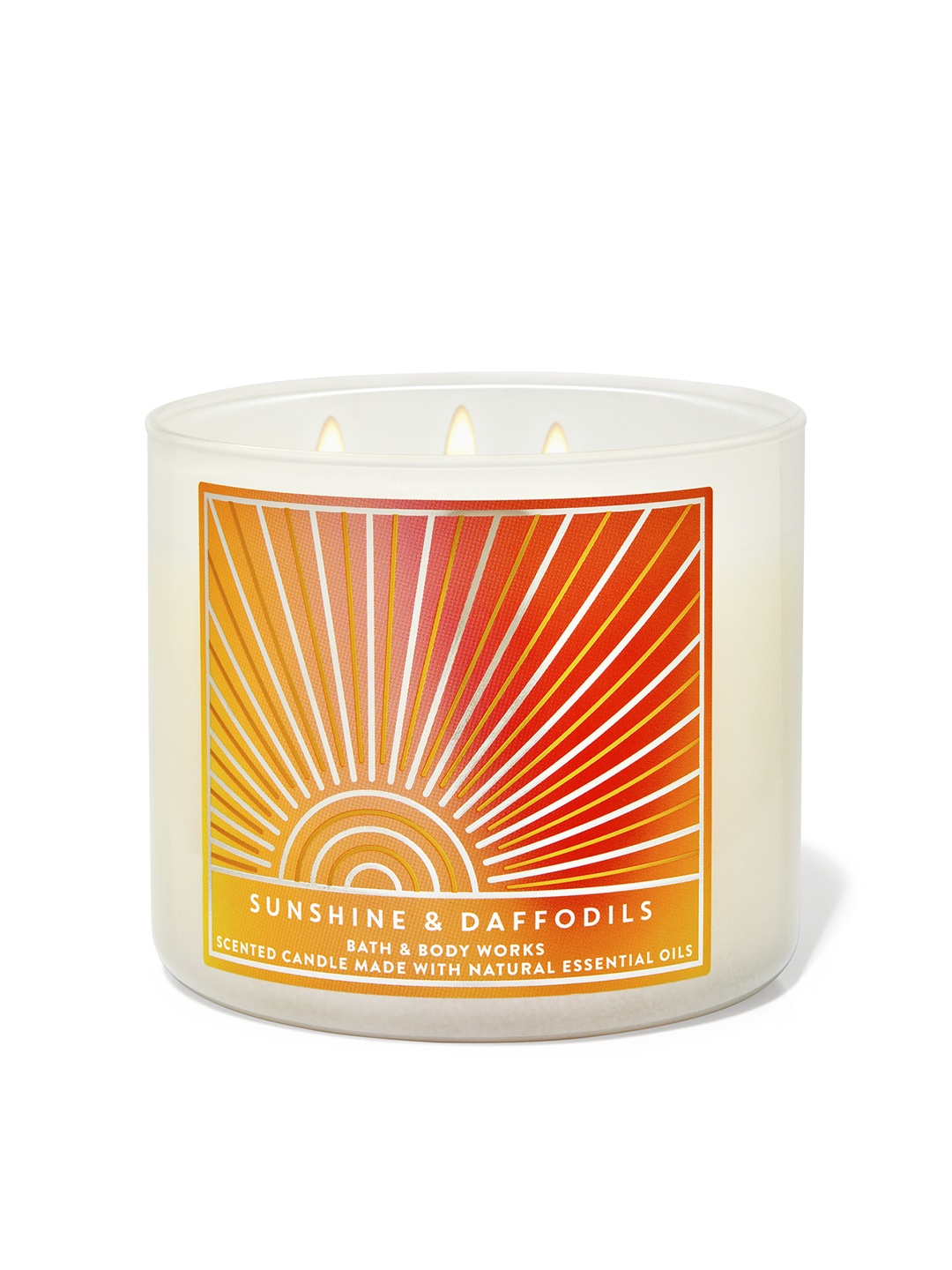 

Bath & Body Works Sunshine & Daffodils 3-Wick Candle - 411 g, White