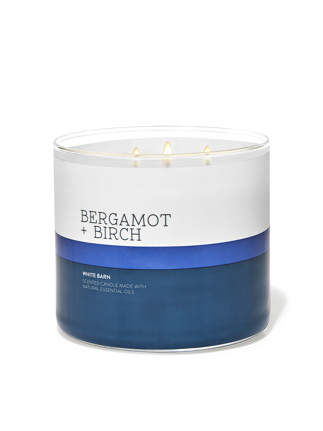

Bath & Body Works Bergamot & Birch 3-Wick Candle - 411 g, Blue