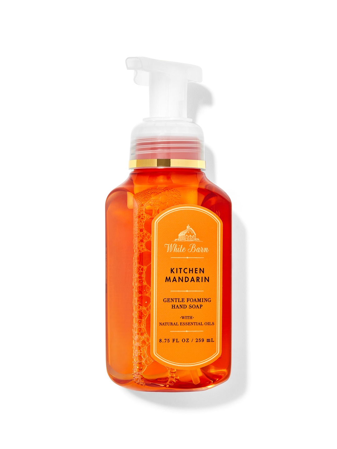 

Bath & Body Works White Barn Kitchen Mandarin Gentle Foaming Hand Soap - 259 ml, Orange