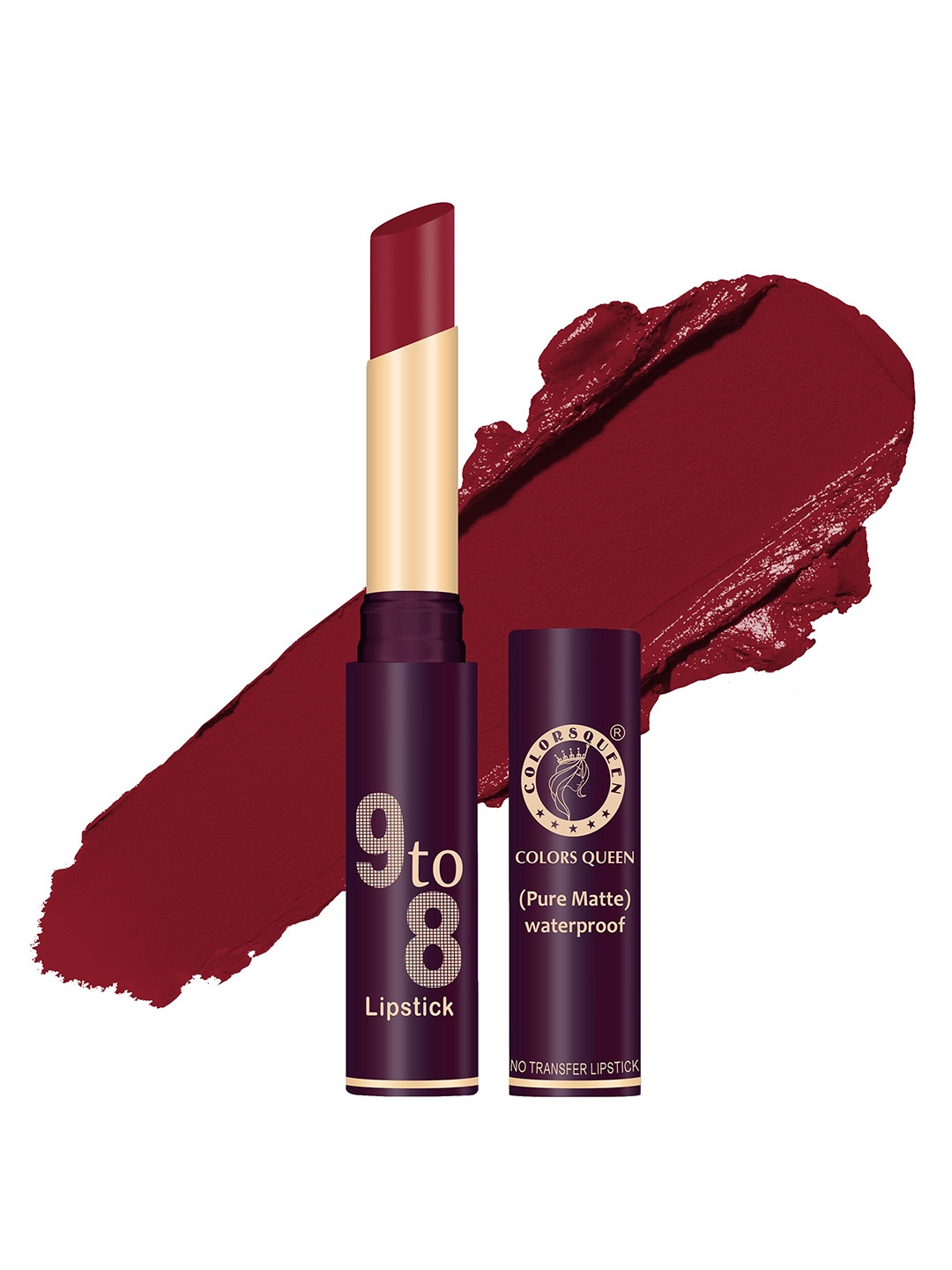 

Colors Queen 9to8 Pure Matte Waterproof Long-Lasting Non-Transfer Lipstick - Red 010