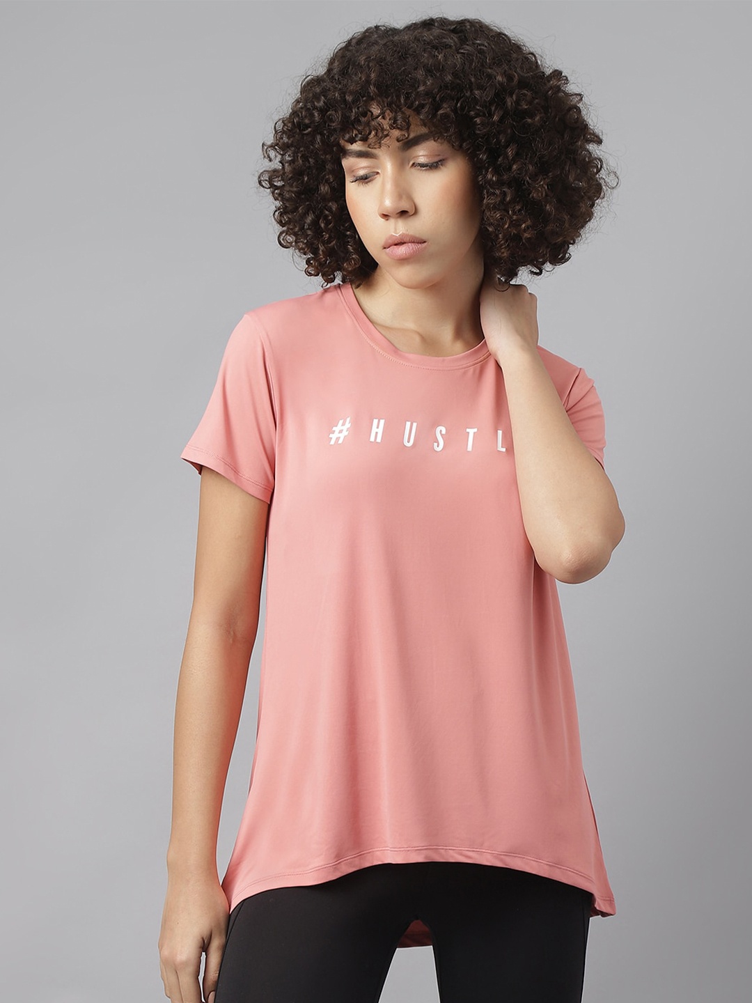 

MKH Typography Printed Dri-FIT T-shirt, Pink