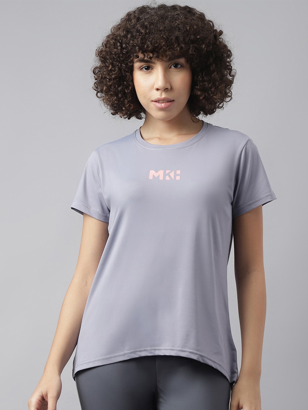 

MKH Round Neck Regular Sleeves Dri-FIT Sports T-shirt, Grey