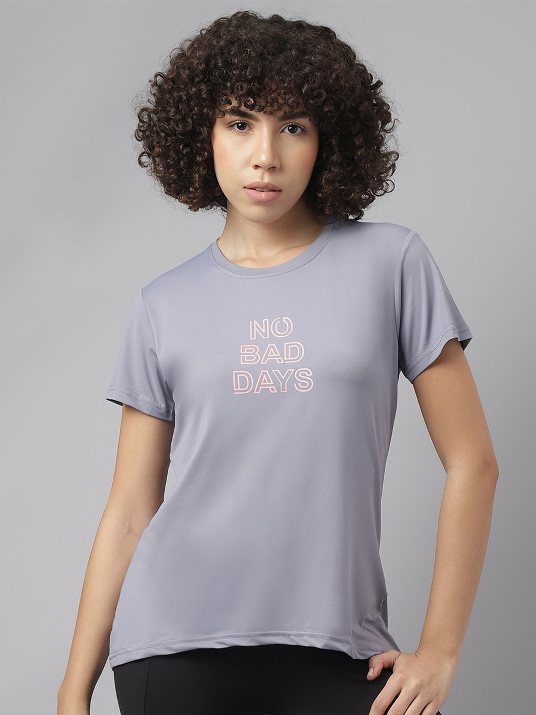 

MKH Typography Printed Dri-FIT T-shirt, Grey