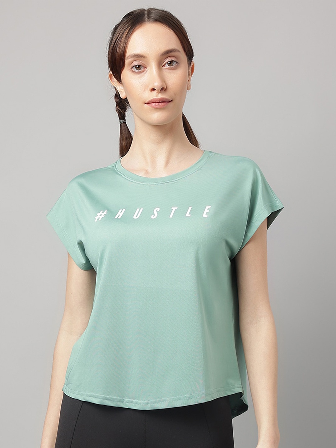MKH Typography Printed Relaxed Fit Dri-FIT T-shirt, Green