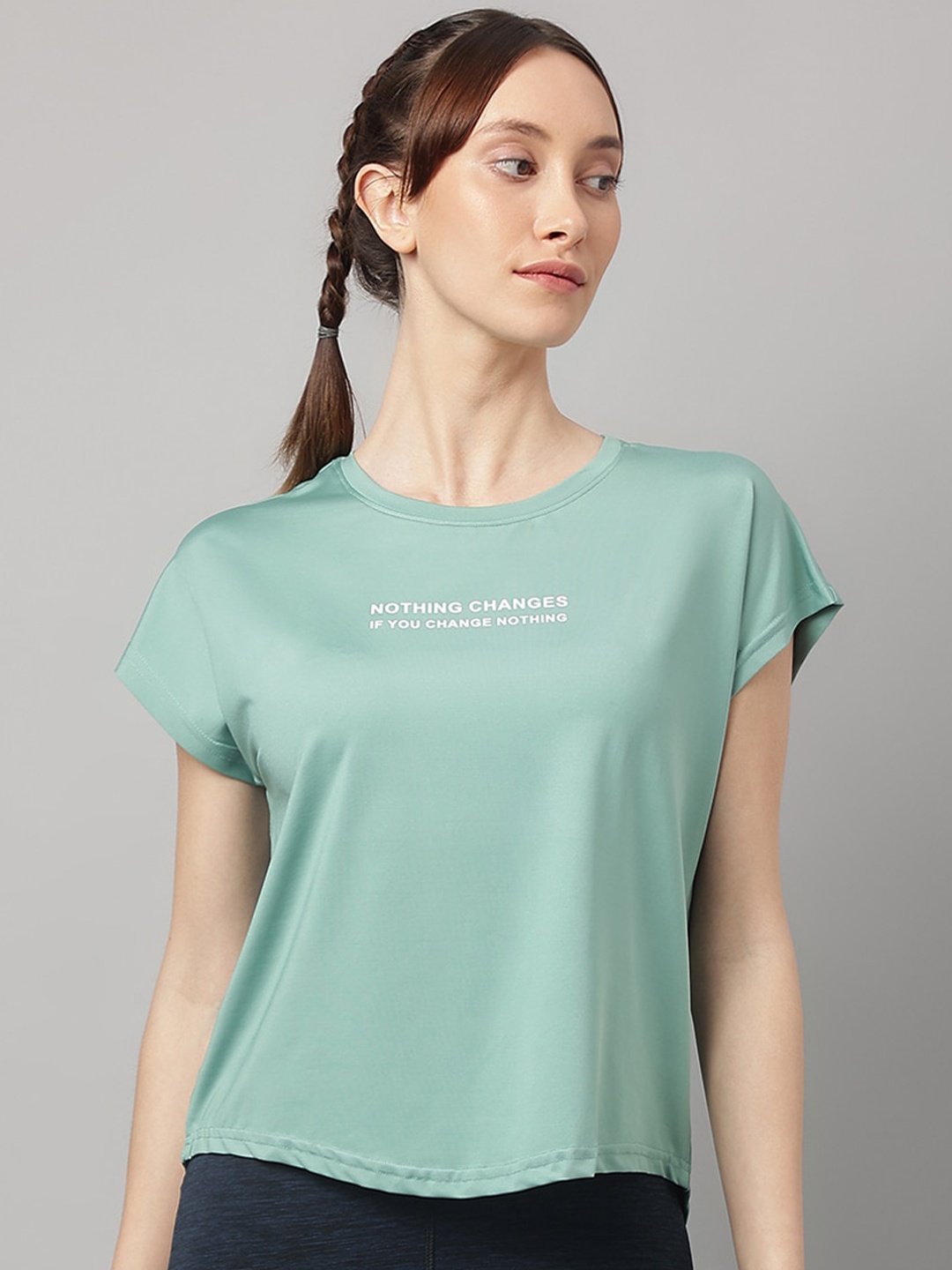 MKH Typography Printed Dri-FIT T-shirt, Green