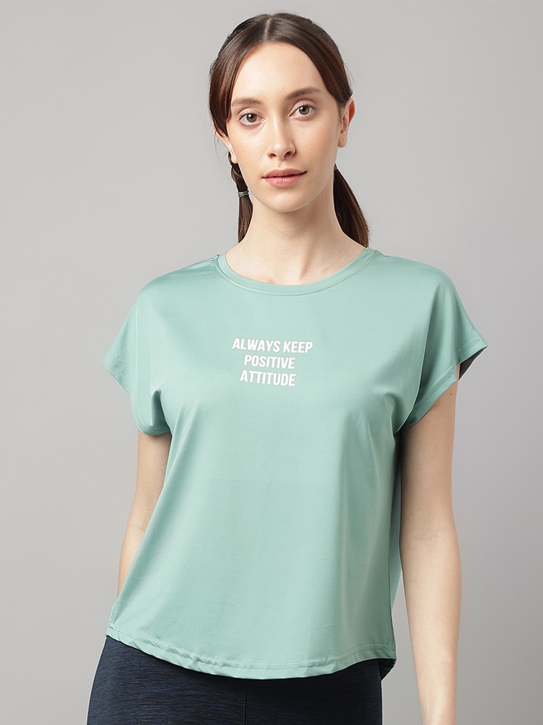 MKH Typography Printed Dri-FIT T-shirt, Green