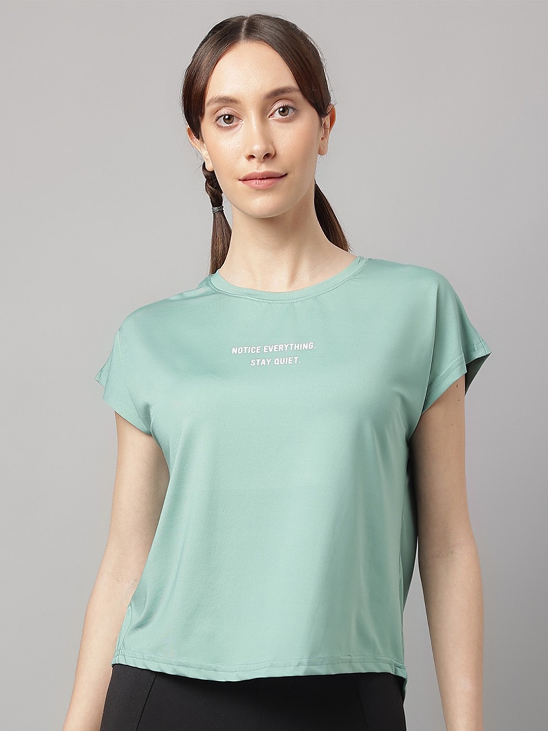 

MKH Typography Printed Relaxed Fit Dri-FIT T-shirt, Green