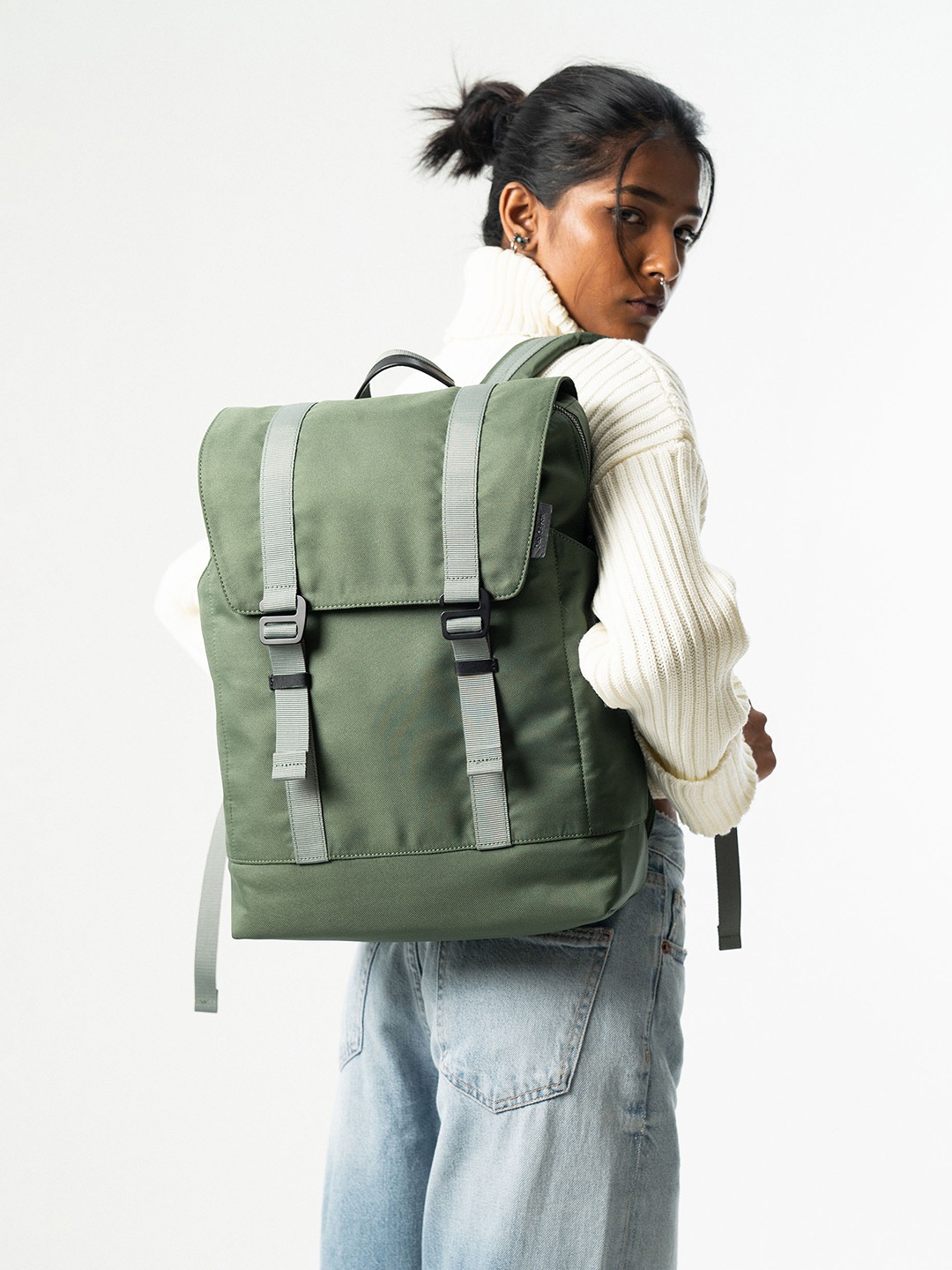 

DailyObjects Kelp Recycled Taiga Laptop Backpack, Green
