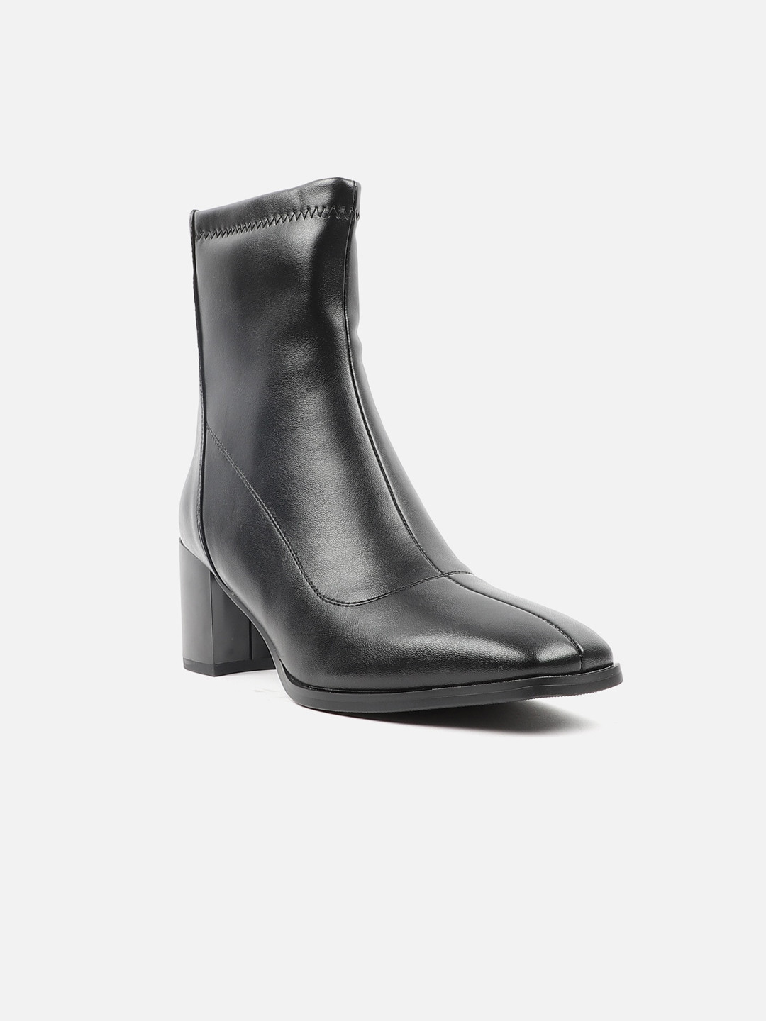 

Carlton London Women Textured High-Top Regular Boots, Black