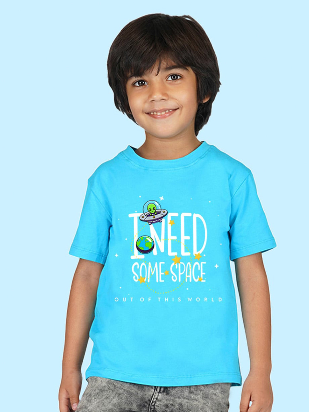

NUSYL Boys Graphic Printed T-shirt, Blue