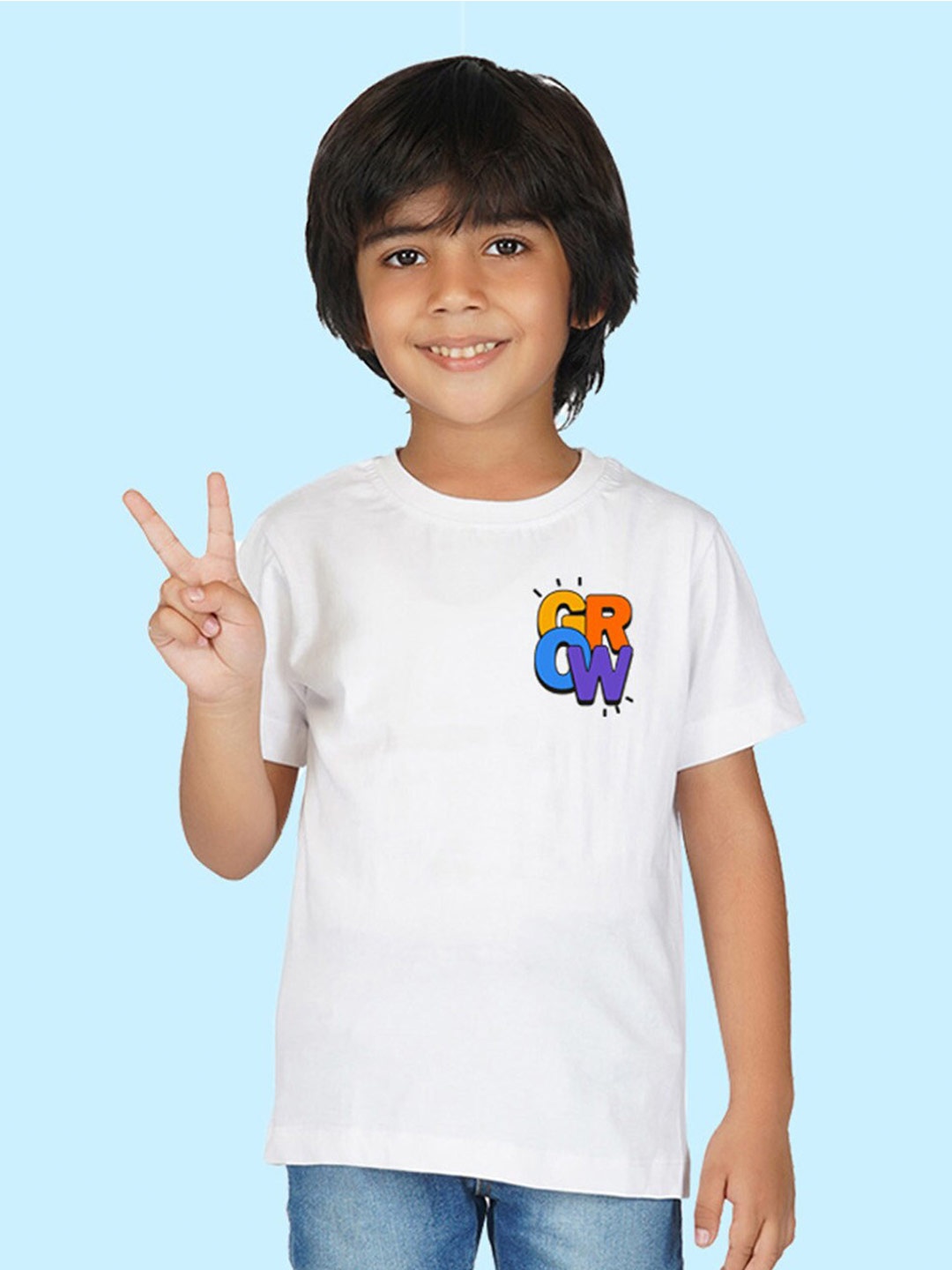 

NUSYL Boys Graphic Printed T-shirt, White