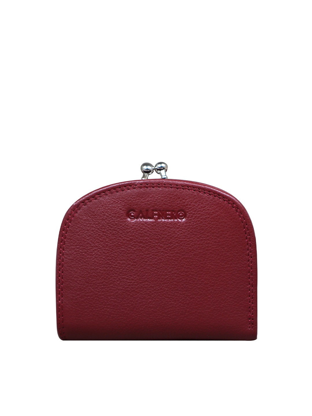 

CALFNERO Women Leather Purse Clutch, Maroon