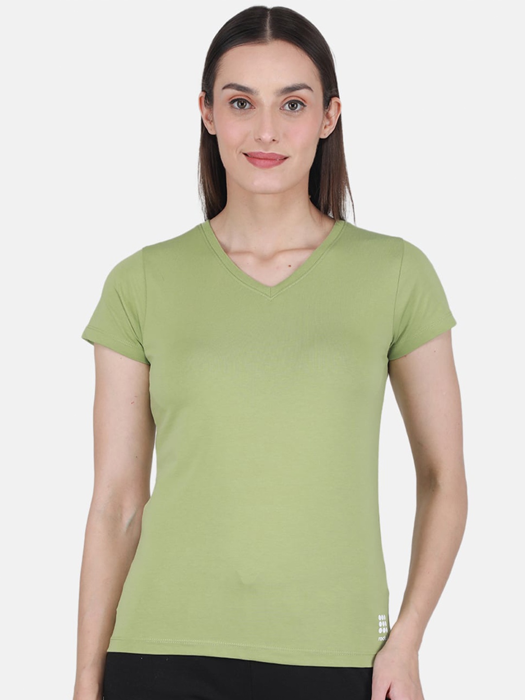 

rock.it V-Neck Cotton Blend T-shirt, Green