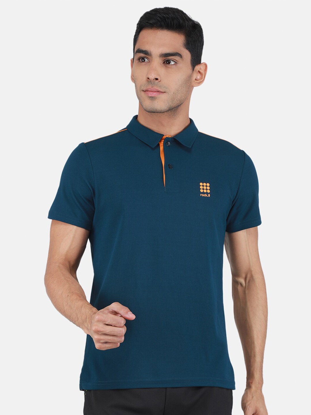 

rock.it Polo Collar Short Sleeves T-Shirt, Teal