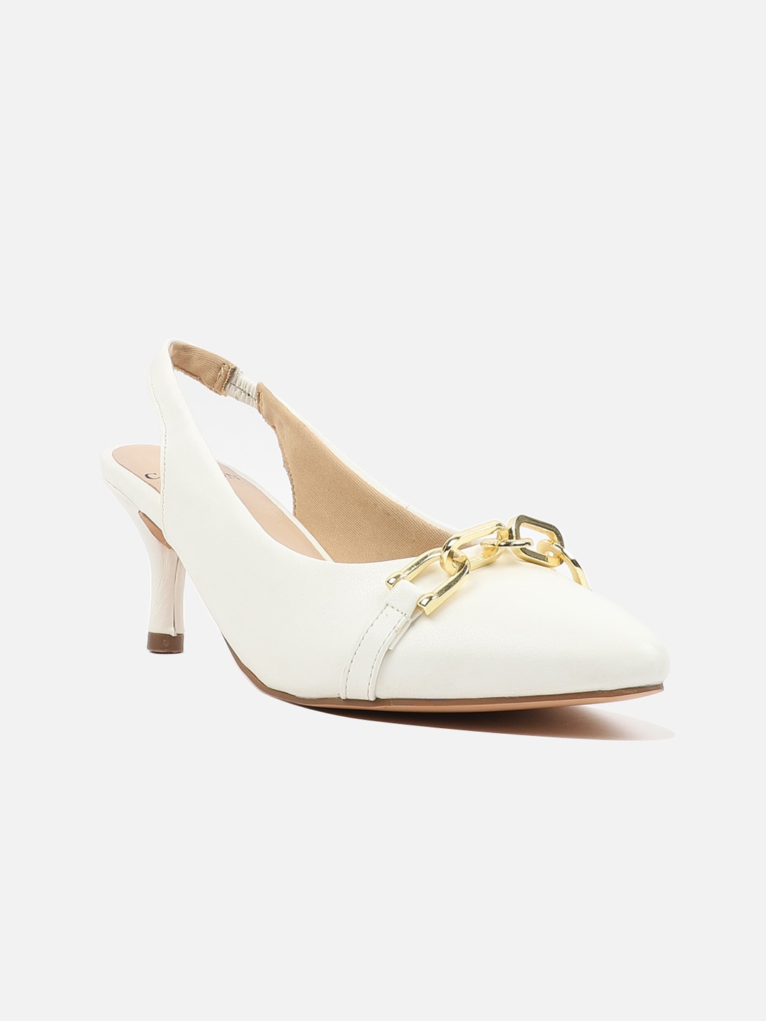 

Carlton London Embellished Slim Heels, White