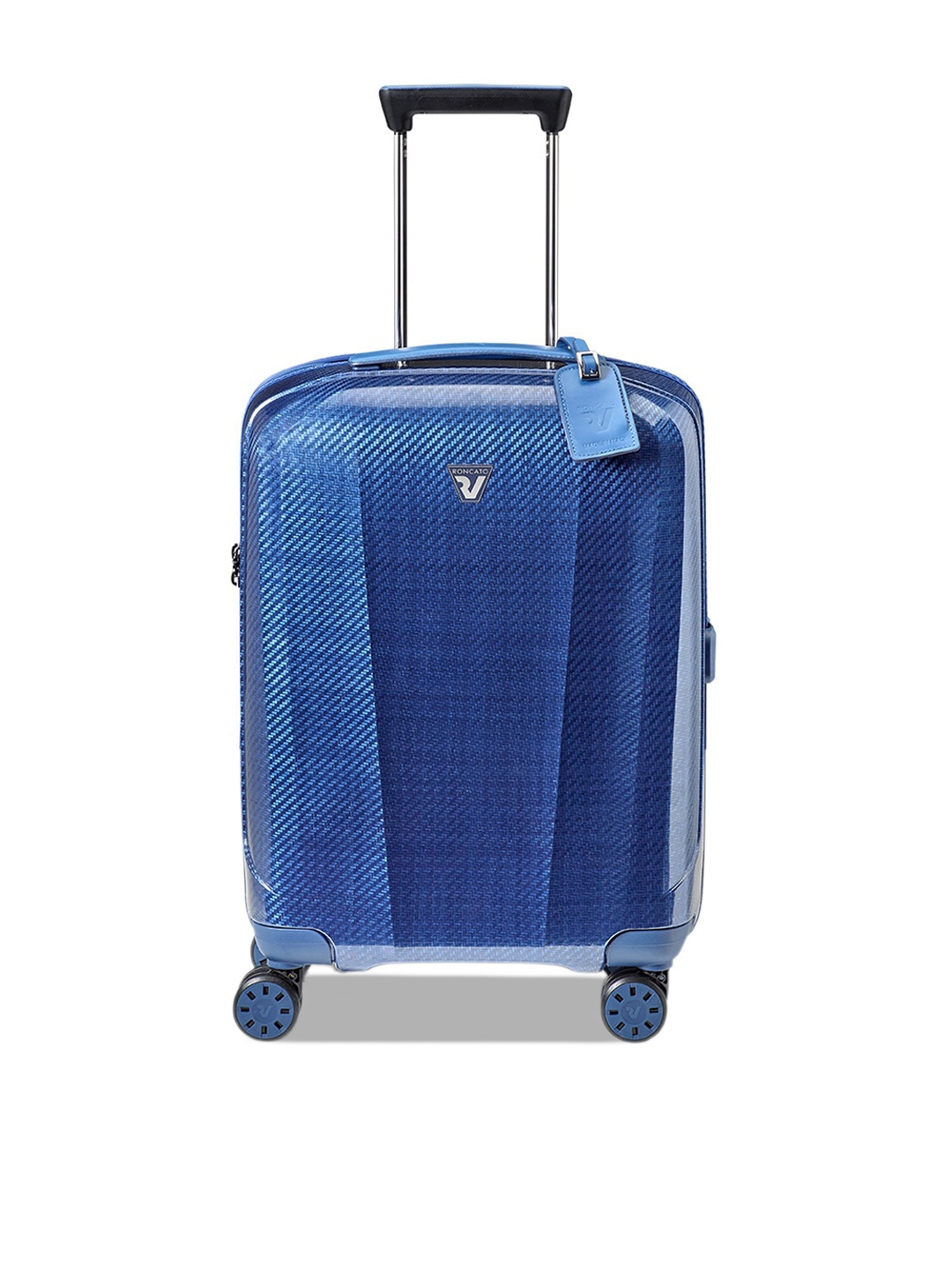 

RONCATO Printed Hard-Sided Cabin Trolley Bag, Blue