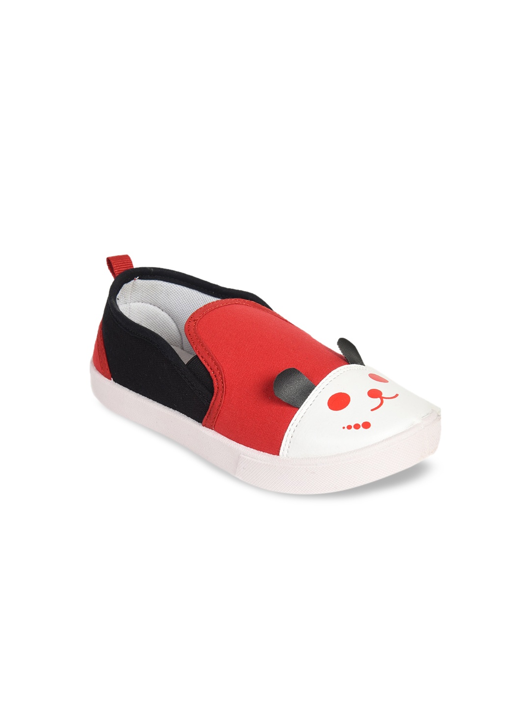 

Ajanta Girls Colourblocked Lightweight Slip-On Sneakers, Red