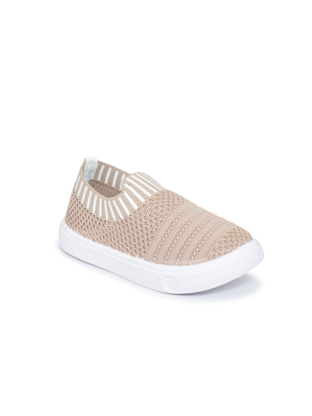 

Ajanta Girls Woven Design Lightweight Slip-On Sneakers, Beige