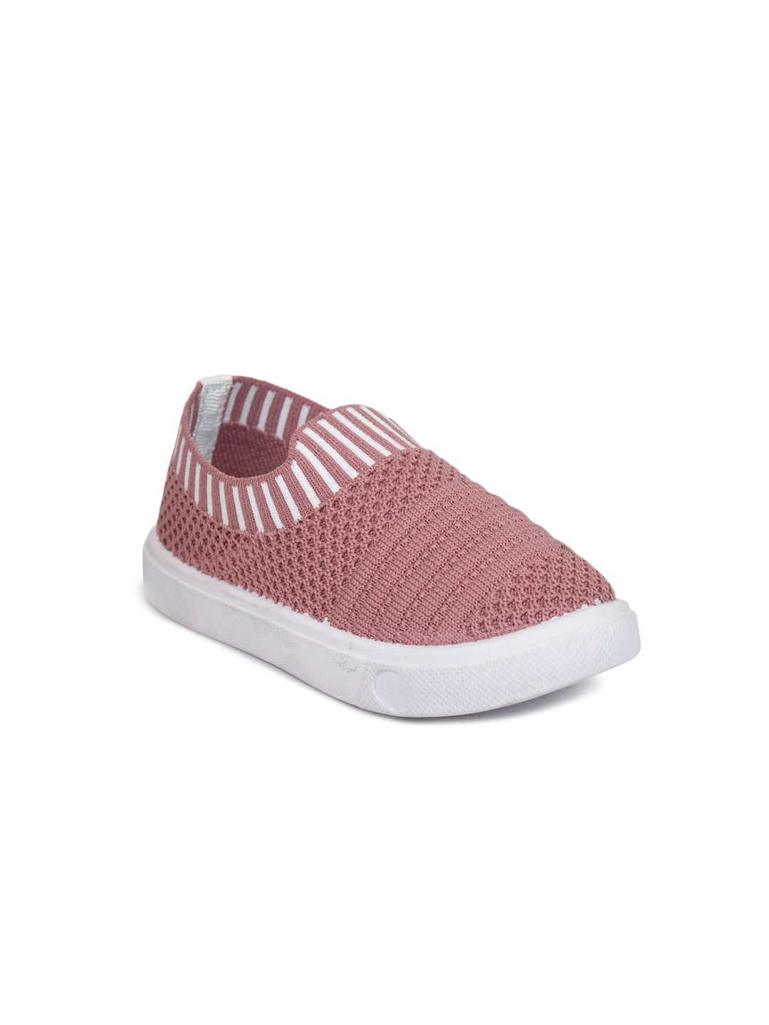 

Ajanta Girls Woven Design Lightweight Slip-On Sneakers, Pink