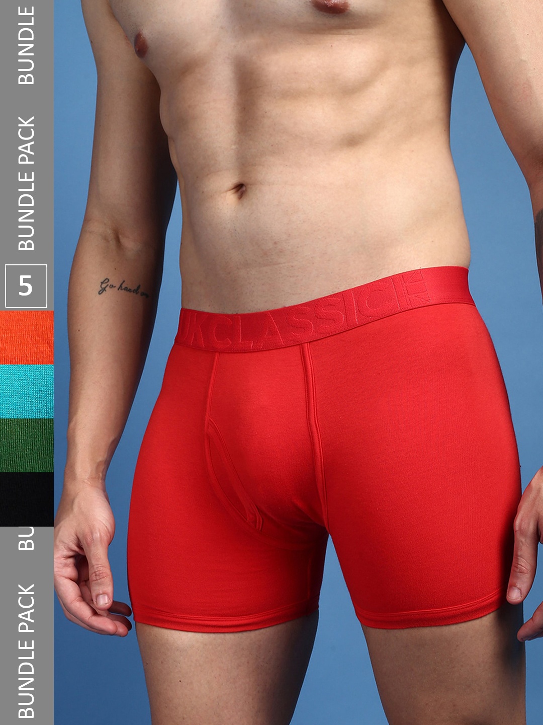 ONN Men Pack Of 5 Assorted Anti-Microbial Trunks