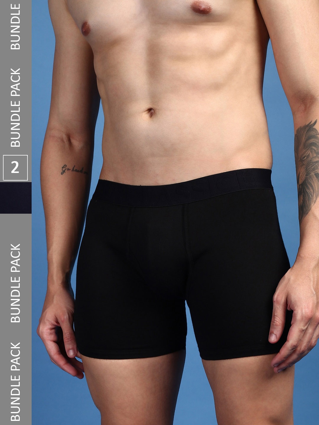 

ONN Men Pack Of 2 Ultra Soft Trunks, Navy blue