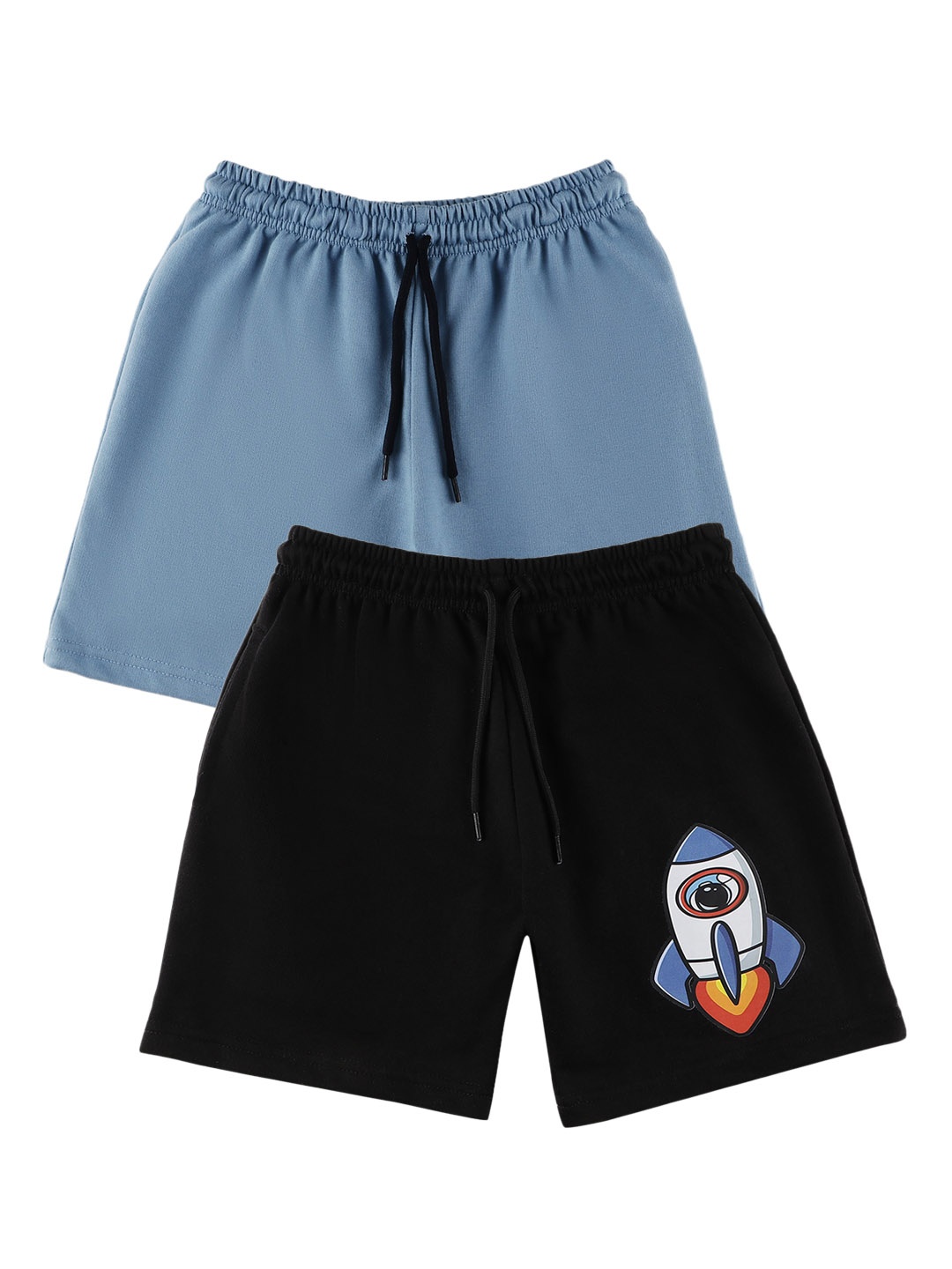 

Ninos Dreams Boys Pack Of 2 Cotton Shorts, Black