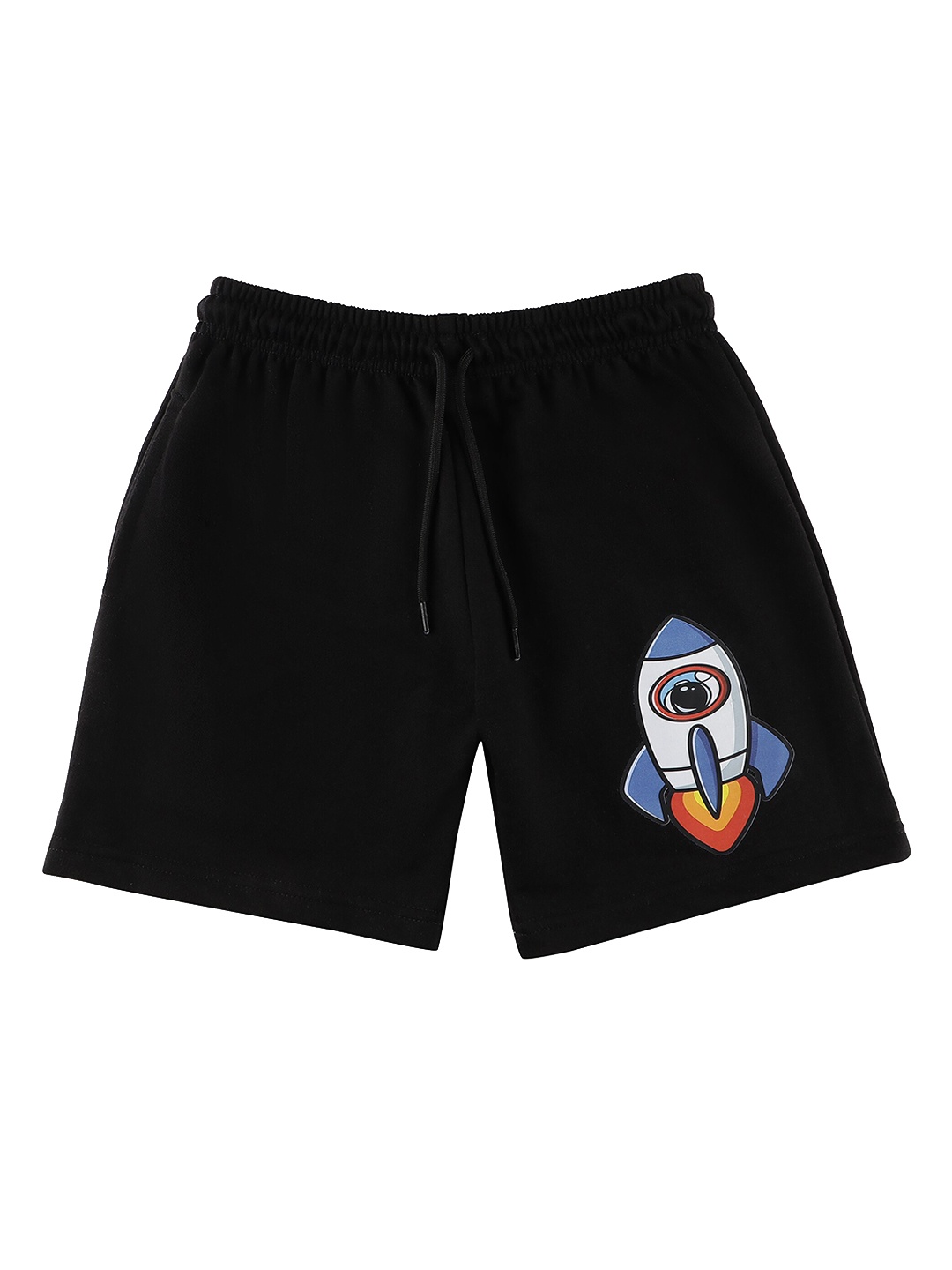 

Ninos Dreams Boys Graphic Printed Cotton Shorts, Black