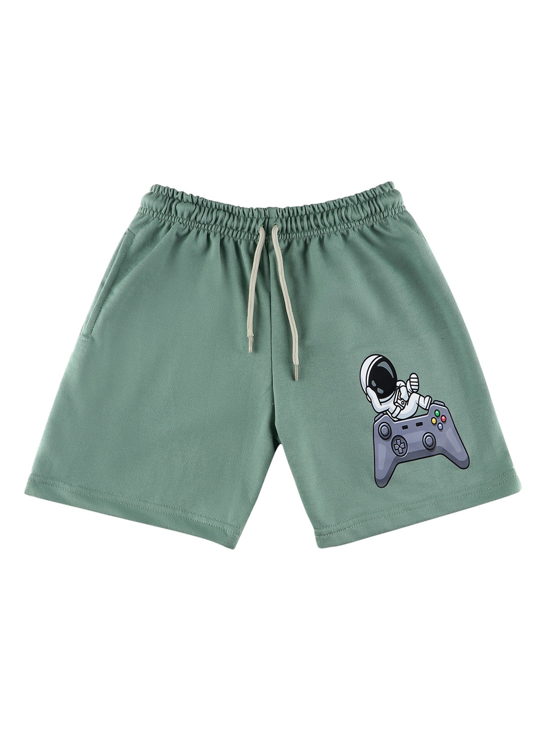 

Ninos Dreams Boys Graphic Printed Cotton Shorts, Green