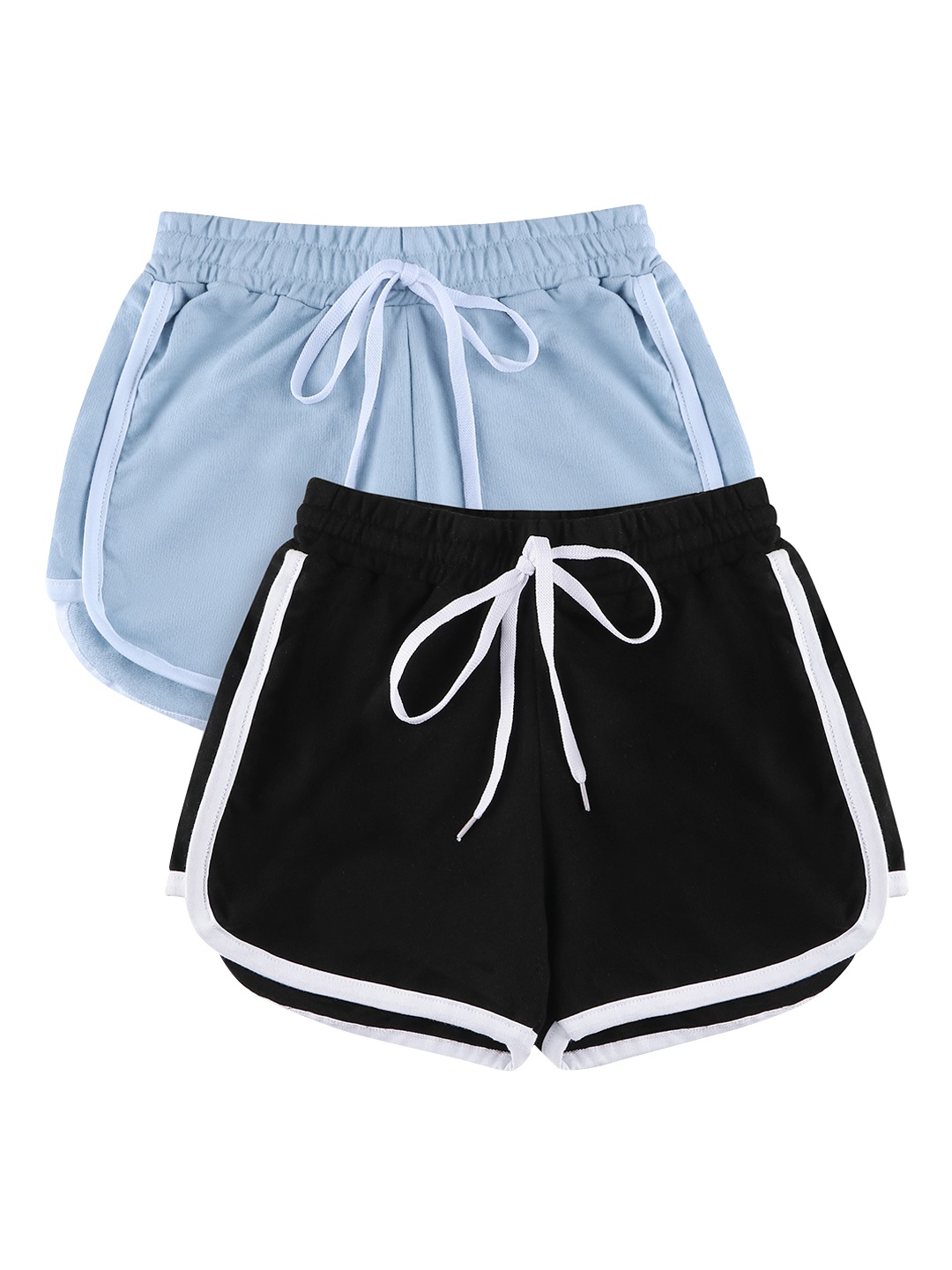 

Ninos Dreams Girls Pack Of 2 Cotton Regular Shorts, Blue