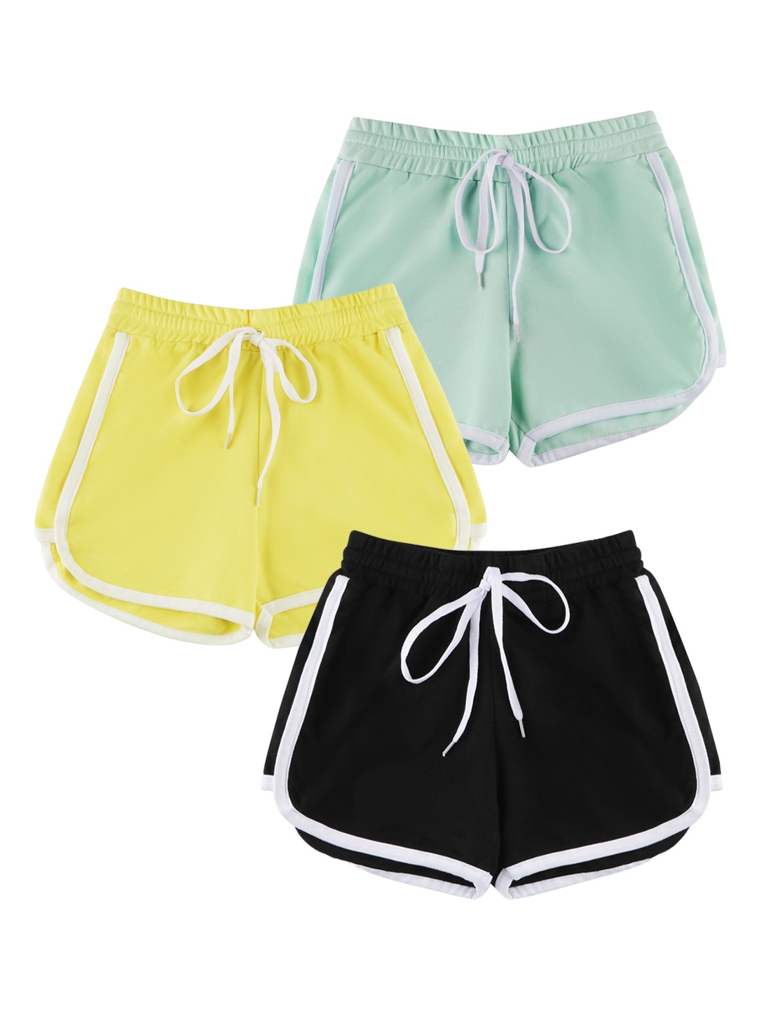 

Ninos Dreams Girls Pack of 3 Cotton Shorts, Black